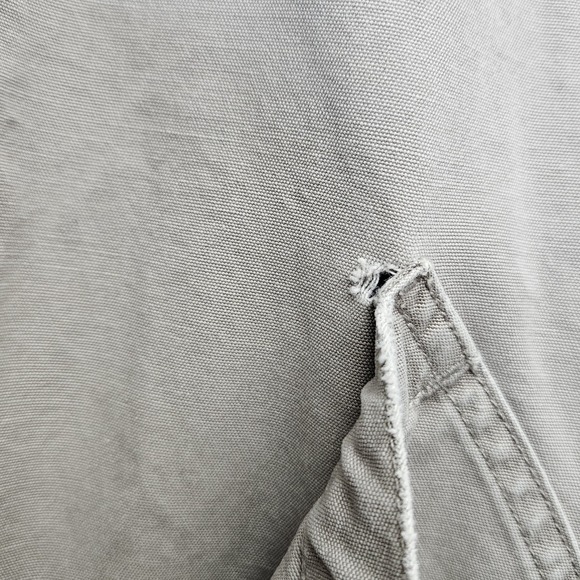 Lands' End Chore Coat Women Large Canvas Barn Field Flannel Lined Corduroy Tan - Picture 6 of 14